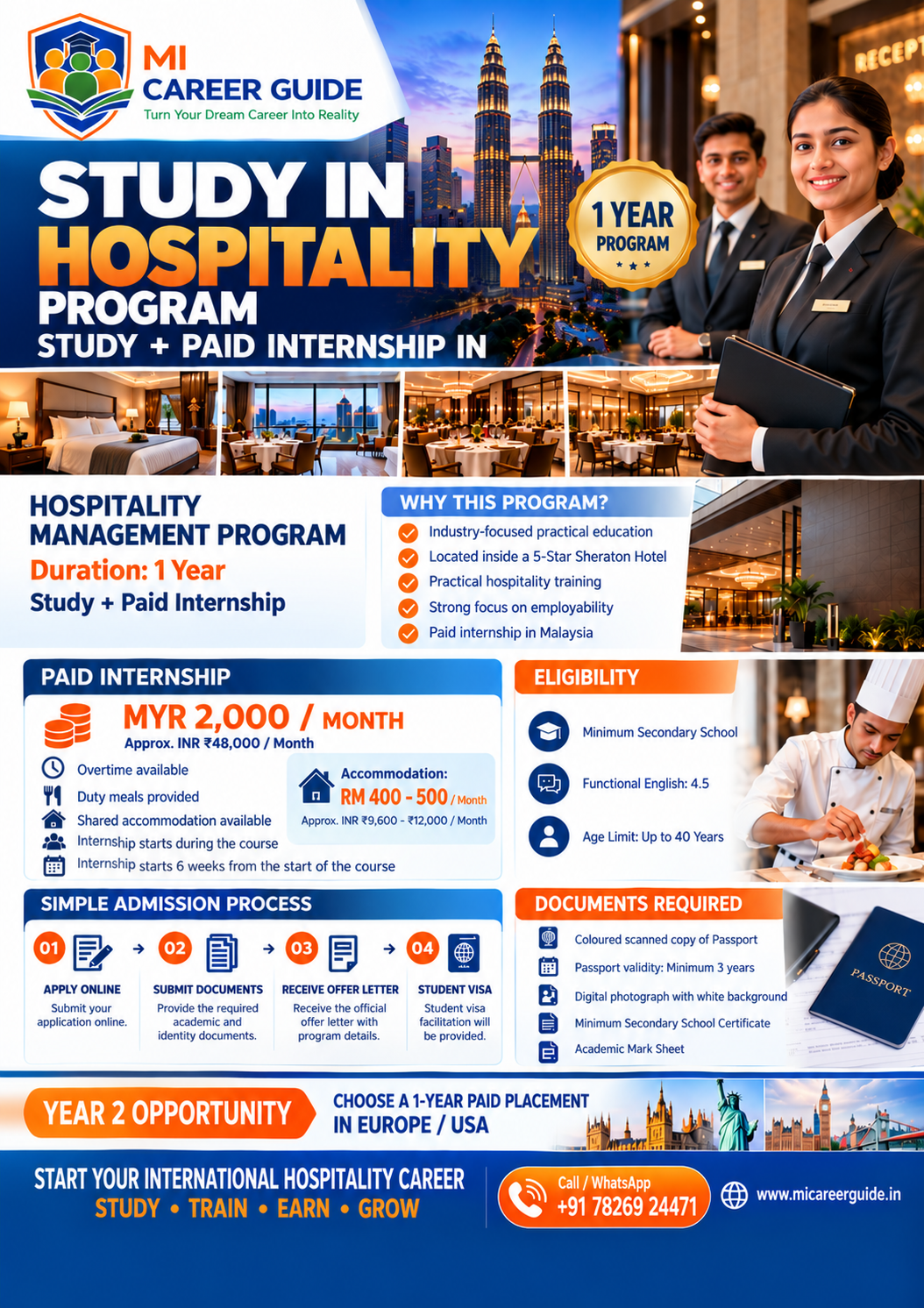 Global Hospitality Program in Malaysia Pamphlet - MI Career Guide